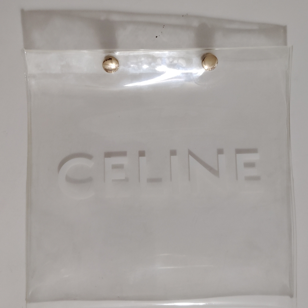 Celine Clear PVC/ Plastic Pouch 8" x 8" - Picture 3 of 8